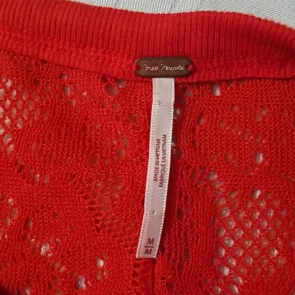 FREE PEOPLE NOT COLD IN THIS OPEN KNIT SWEATER OVERSIZED BEACH SUMMER SWEATER - Picture 8 of 10